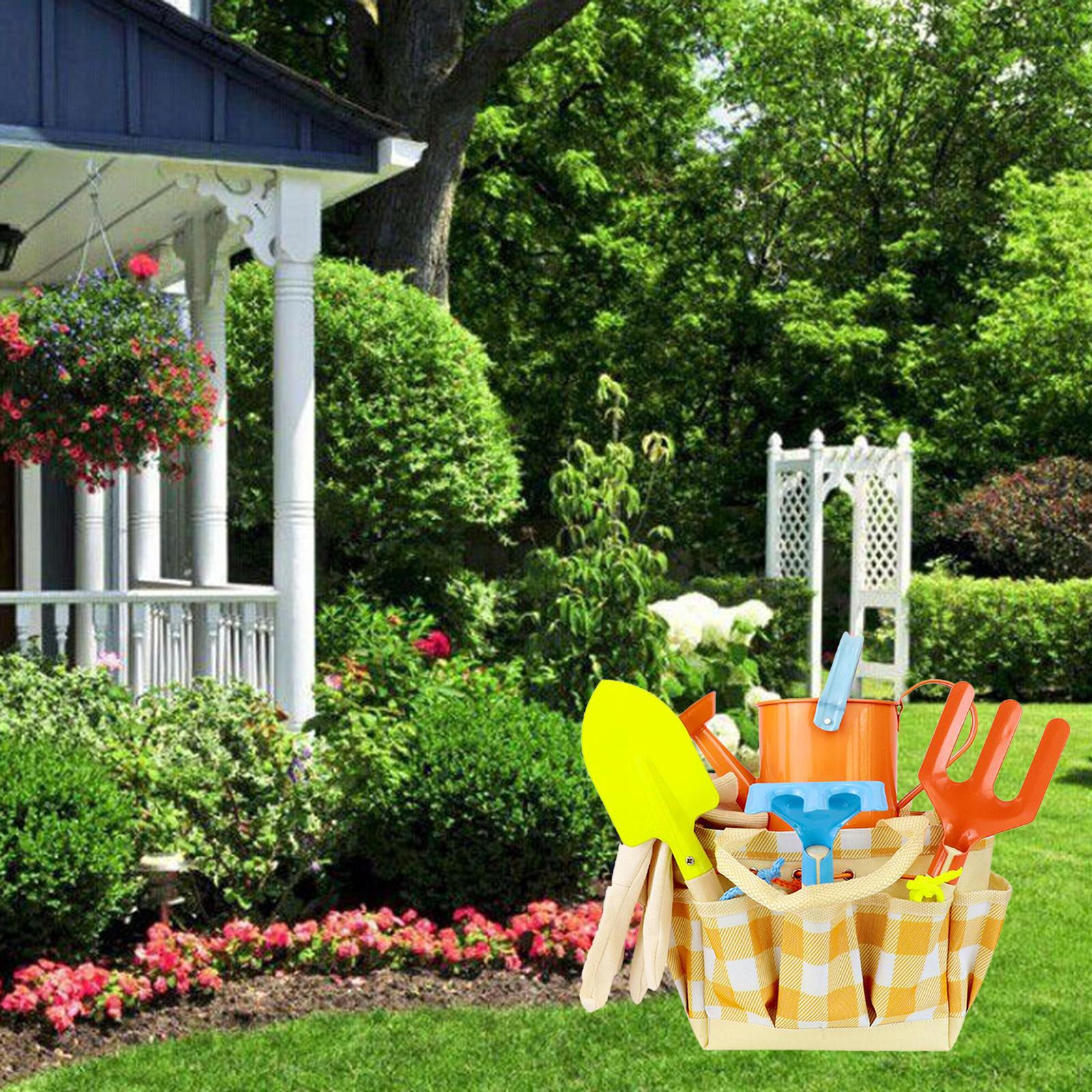 

Kids Gardening Tools Includes Sturdy Tote Bag Watering Can, Gloves, s, Rake, Stakes, Garden