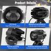 2Pcs LED Motorcycle Spot Light Waterproof Auxiliary Motorcycle Headlight with Mount Brackets Universal Fit for Motorcycles