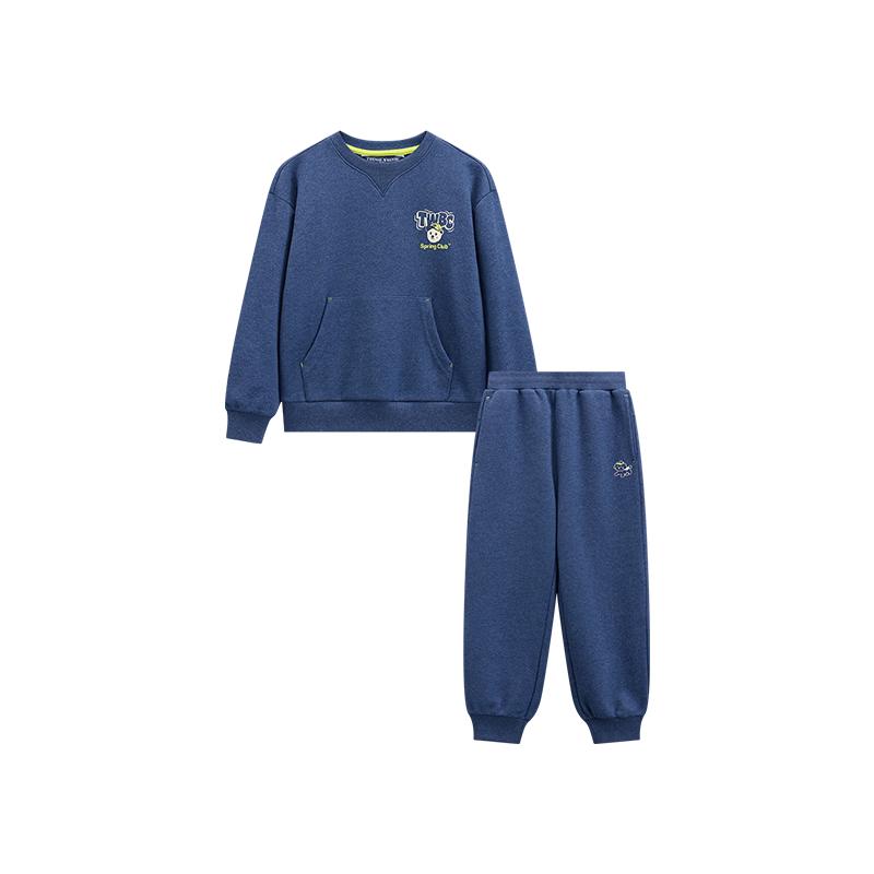 Teenie Weenie Kids Boys 2026 New Cotton Denim-Look Knit Sweatshirt & Pants Set 165