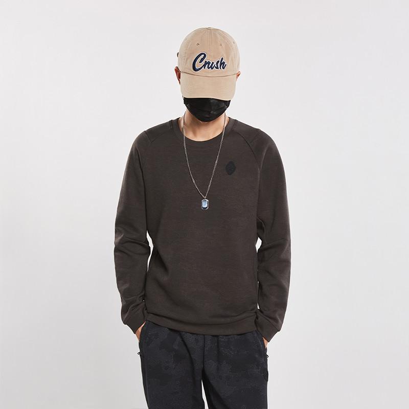 Li Ning Sweatshirt Men's Obsidian Gray AWDU545-7