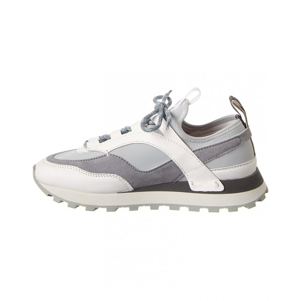 Salvatore Ferragamo Ferragamo Indy Leather   Suede Sneaker White