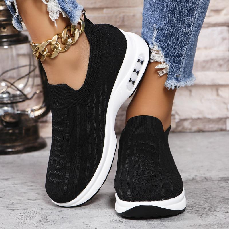 Trendy Socks Women's Shoes 2024 Autumn New Collection Solid Color Shock Absorbent Anti Slip Sports and Leisure Shoes Sneakers