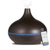 High Quality 400ml Aromatherapy Essential Oil Diffuser Wood Grain Remote Control Ultrasonic Air Humidifier with 7 Colors Light