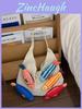 Cotton Large Capacity Opentop Tote Bag For Casual Daily Use