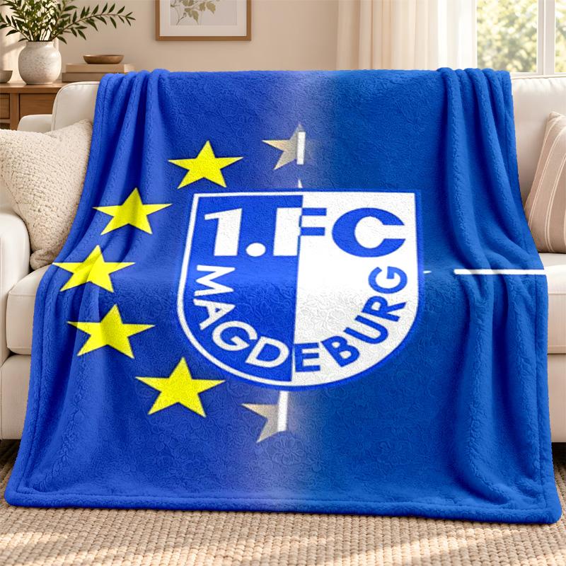 1.FC Magdeburg blanket Flannel Blanket Soft Cozy Plush Throw for Sofa Bed Lightweight Home Decoration Outdoor camping