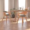 Vidaxl Dining Chairs, 2 Pcs, Light Gray, Bentwood And Fabric