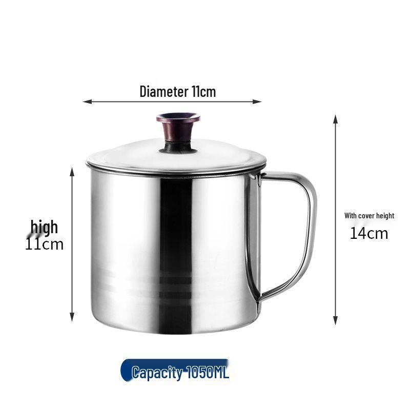 Large Capacity Stainless Steel Mug with Lid - Durable, Drop-Proof, Ideal for Kindergarten & Construction Site, Perfect for Cold Water & Tea.