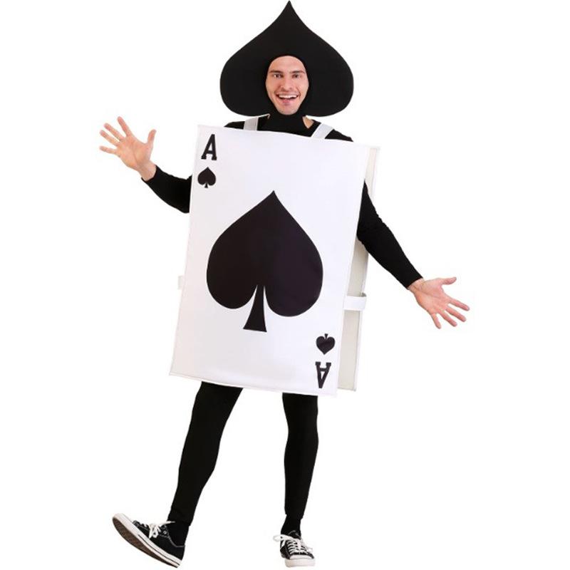 Wonderland Alice In Ace Of Spades Party Costume Cosplay Halloween Poker Jumpsuit