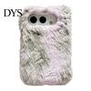 Non Bulky Phone Cover Plush Case for IPhoneDuo, Fuzzy Gradient Color with All Inclusive Protection Full Protection, Cute Shockproof Foldable