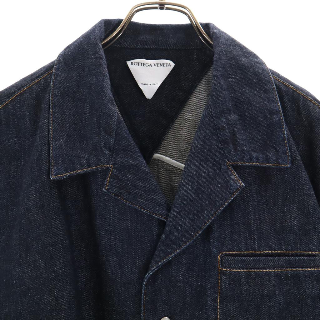 BOTTEGAVENETA fabriqué en Italie Veste en jean à manches courtes 48 Indigo Homme Occasion
