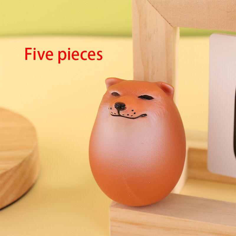 Kreativní Shibako Dog Vejce Squishy Fidget Hračka Realistický Tvar Vejce Stolní Dekorace Shiba Inu Pes & Vejce Unie PU Pomalý Návrat Senzorická Hračka