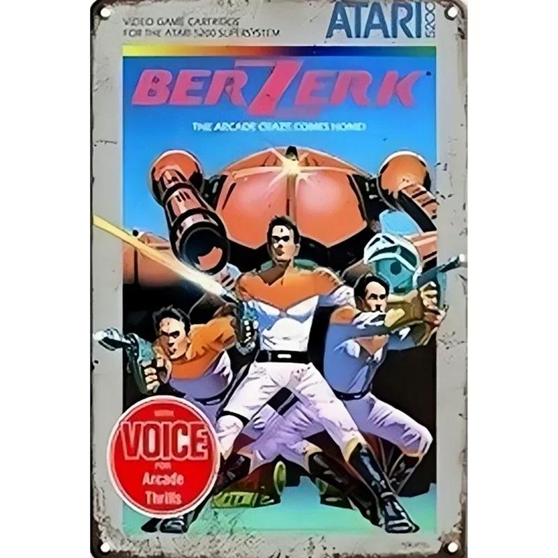 Retro klassisches Spiel Poster Metallplatte Blechschild Vintage Gamer Zimmer Kunst Aufkleber Dekor Plakette personalisierte Mann Höhle Dekoration