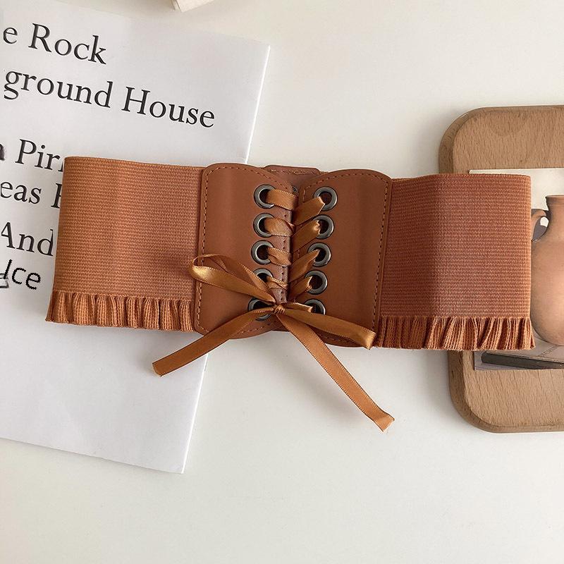 Women's Fashion Lace-up Elastic Waist Belt - Versatile & Slimming 
