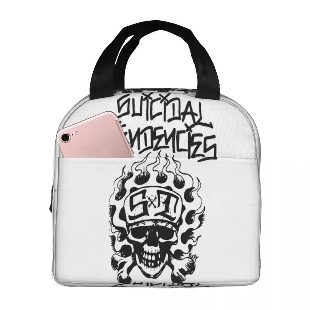 Suicidal Tendencies Music Band Insulated Lunch Bag for Women Kids Portable Food Boxes Thermal Lunch Box Tote
