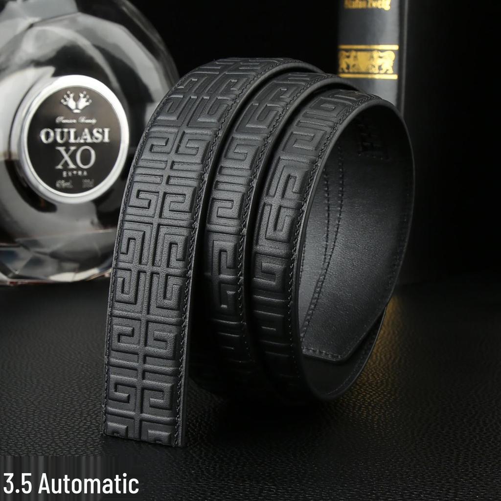 Cintura Automatica da Uomo Premium in Vera Pelle - Pelle di Mucca Pura, Senza Fibbia