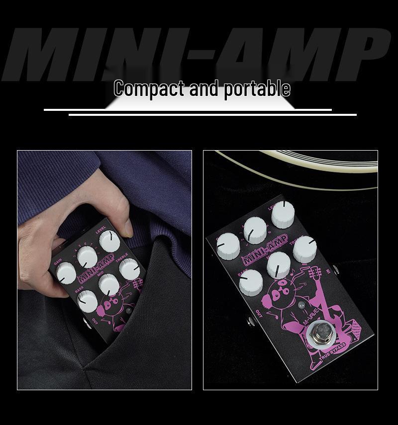 Mini-Amp Guitar Effects Pedal: Electric Guitar Amplifier & Rock/Electronic Instrument Accessory