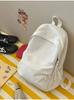 Schultasche: Off-White karierte Textur weiche Oberfläche Studentenrucksack, weicher und künstlerischer Stil, für Campus-Mädchen, tägliches Einkaufen Mini-Rucksack