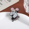 Fitness Muscle Mouse Enamel Pins Custom Japanese Anime Brooches Lapel Badges Clothes Animal Jewelry Gift for Friends