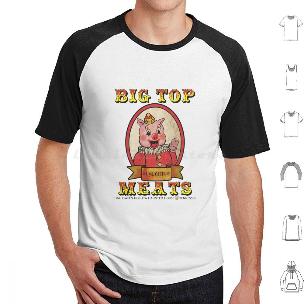 Big Top Meats T Shirt Cotton Men Women DIY Print Halloween Haunted House Halloween Hollow Big Top