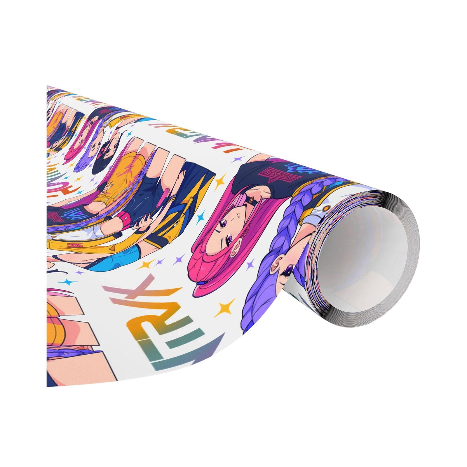 

Подарочная бумага на тему Рождественской деревни, полная праздничного очарования. One Size