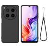 For ZTE Blade V70 Max Liquid Silicone Case Phone Back Cover with Hand Strap