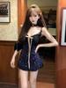 Korean Gentle Wind Super Beautiful Floral Suspender Dress Imperial Sister Beautiful Slim Hip Skirt 2026 Summer