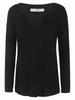 Women's Long-Sleeved Black Maternity Blouse Bellybutton Maternity