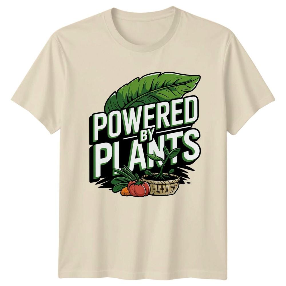 Powered By Plants TShirt Vegetarian Lifestyle Birthday Gift For Him And Her