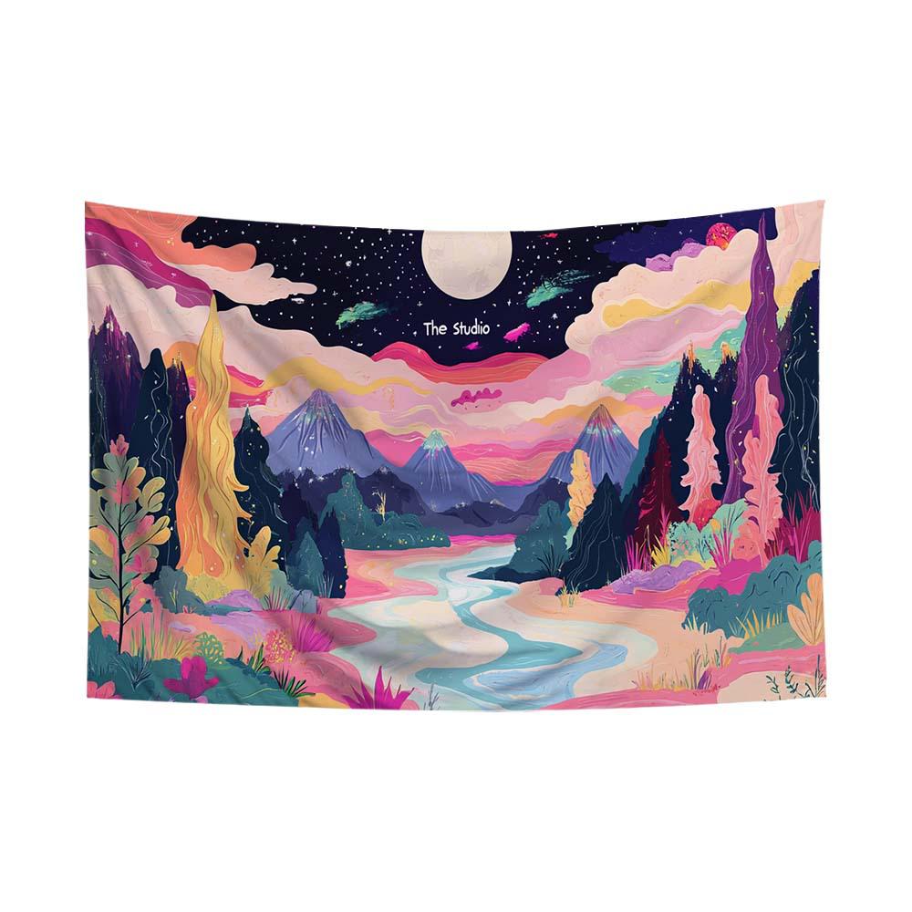 Fluorescent Festival Atmosphere Wall Hanging - Artistic Decoration Cloth