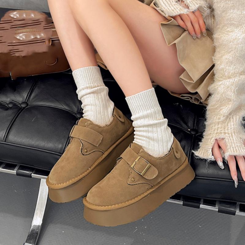 Fashionable New Round Toe Comfortable Thick Sole Non Slip Casual Snow Boots Winter Sexy with Plush Warm Work Boots for Women