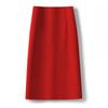 Women's High Waist A-Line Midi Skirt Non-Stretch Commuter Suit Skirt With Back Slit
