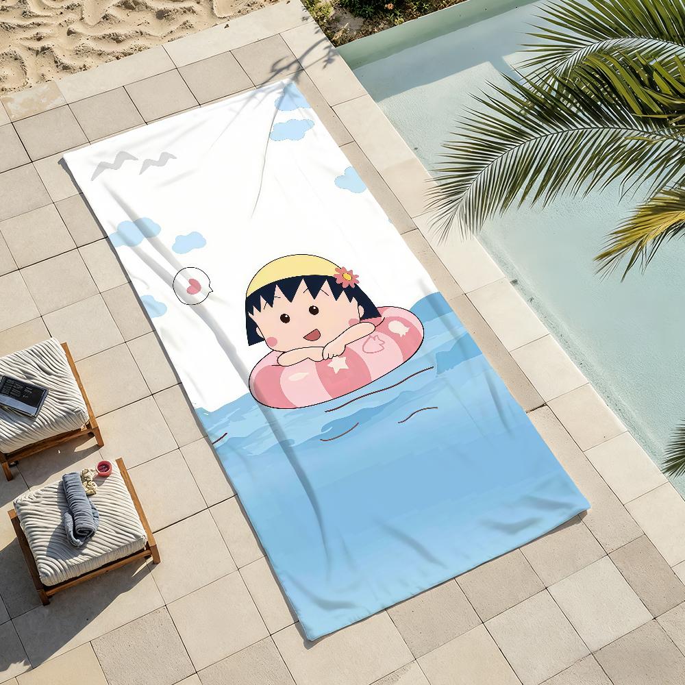 Cartoon C-Chibi Maruko Chan Towel Drying Bath Towel Applicable To Light Swimming Camping Yoga Beach Out