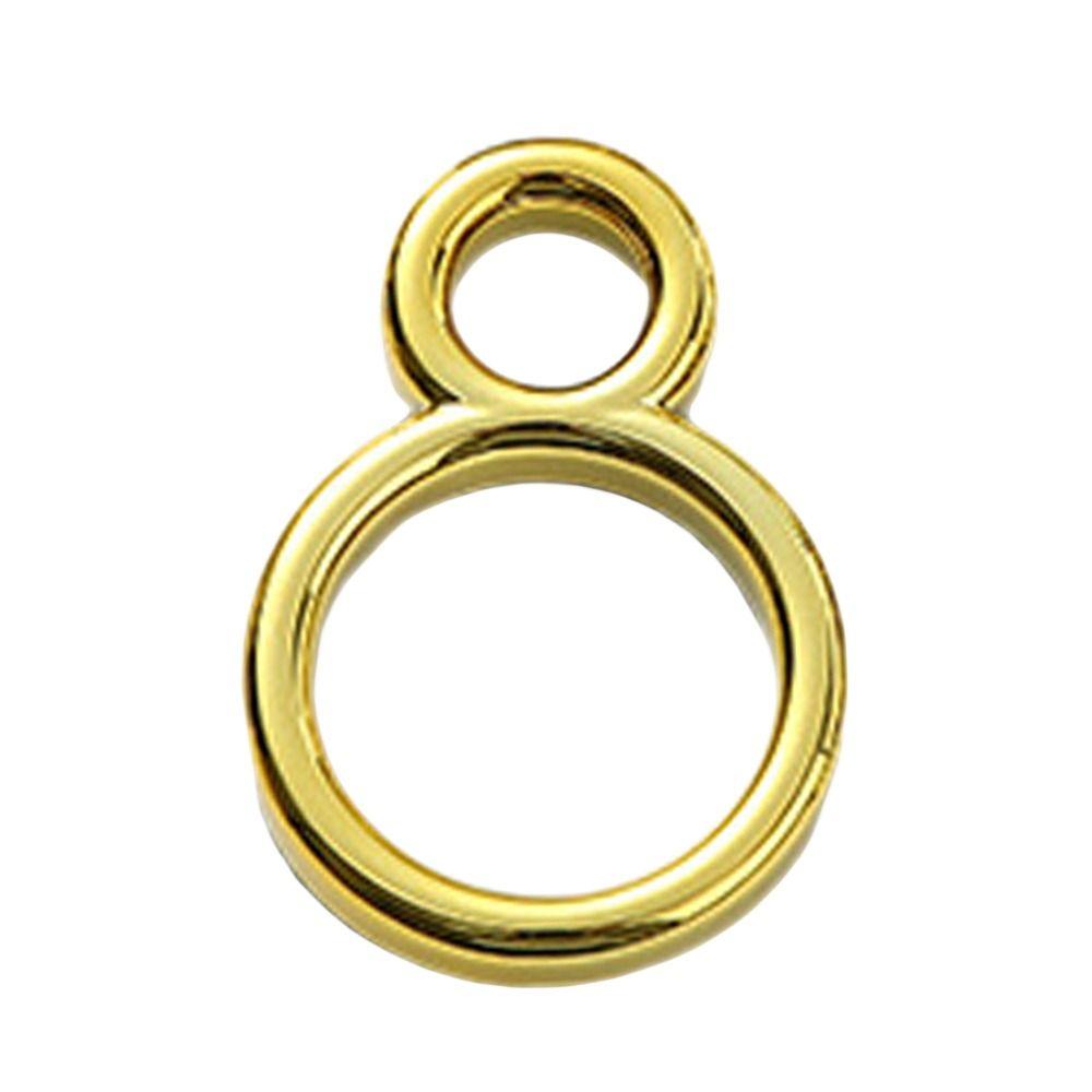 6cm Door Number Sign Creative Self Adhesive Gold Plate Sign 3D ABS Number Stickers Universal