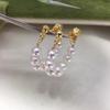 Natural freshwater pearl earrings for women, S911 silver needle niche design, sophisticated and luxurious, vintage versatile earrings