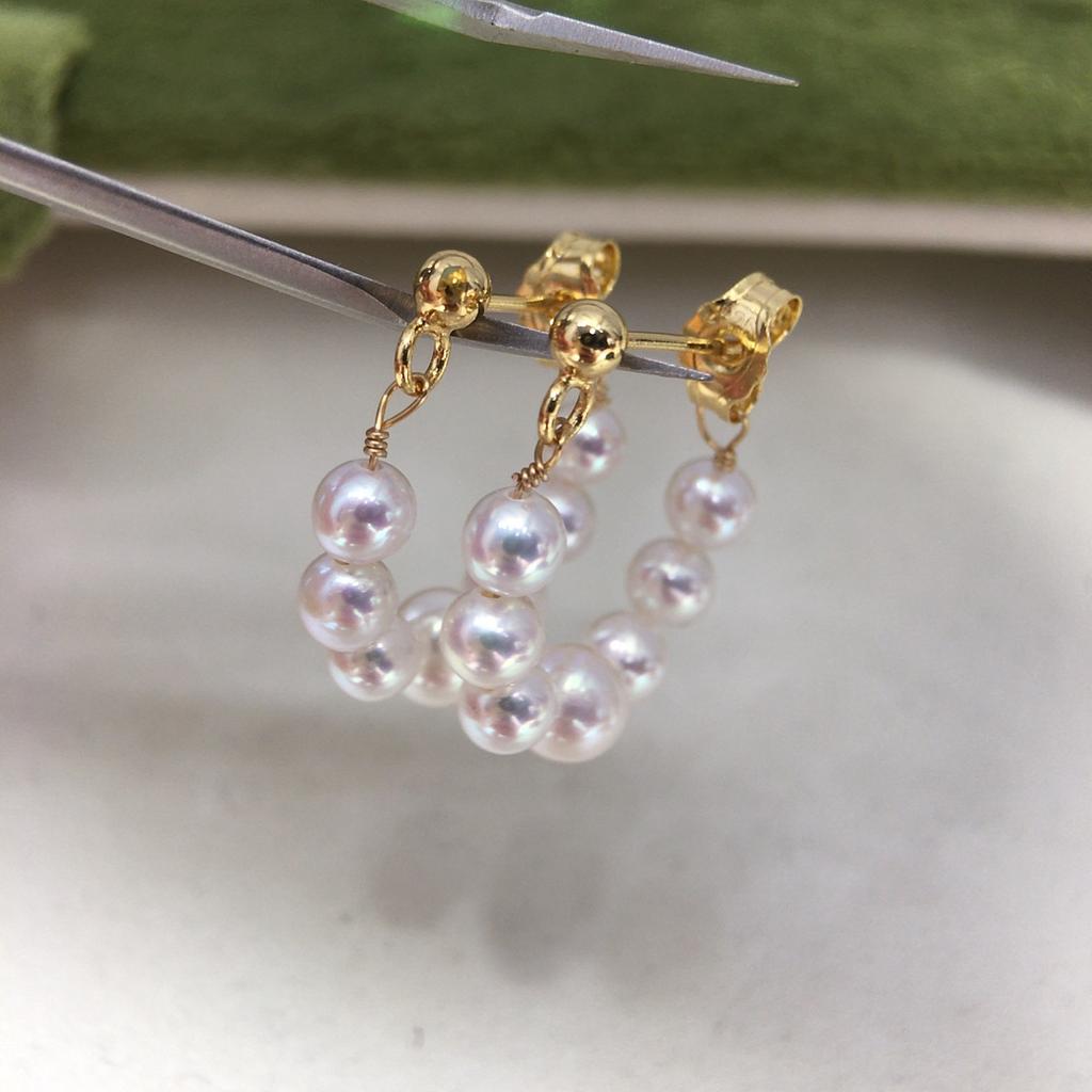 Natural freshwater pearl earrings for women, S911 silver needle niche design, sophisticated and luxurious, vintage versatile earrings