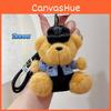 Police Firefighters Traffic Police Teddy Bears Plush Keychains Decorative Dolls