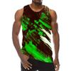 Multi Color 3D Print Tank Top For Men Summer Sports Gym Fitness Sleeveless Vest Tops Art Psychedelic Pigment Pattern T-shirt