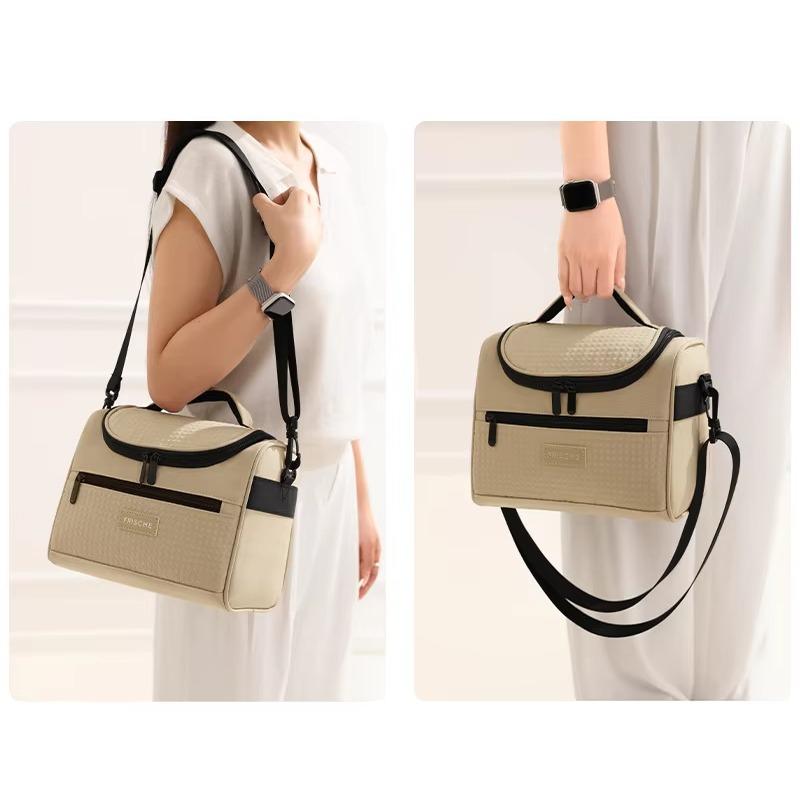 8.5L Large Capacity Tote Cooler Lunch Bags Portable Handheld Outdoor Picnic Office School Insulation Bag with Shoulder Strap