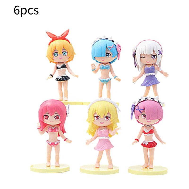

A Life In Different World From Zero Characters Toys Model Gift 6pcs Decoration Style B