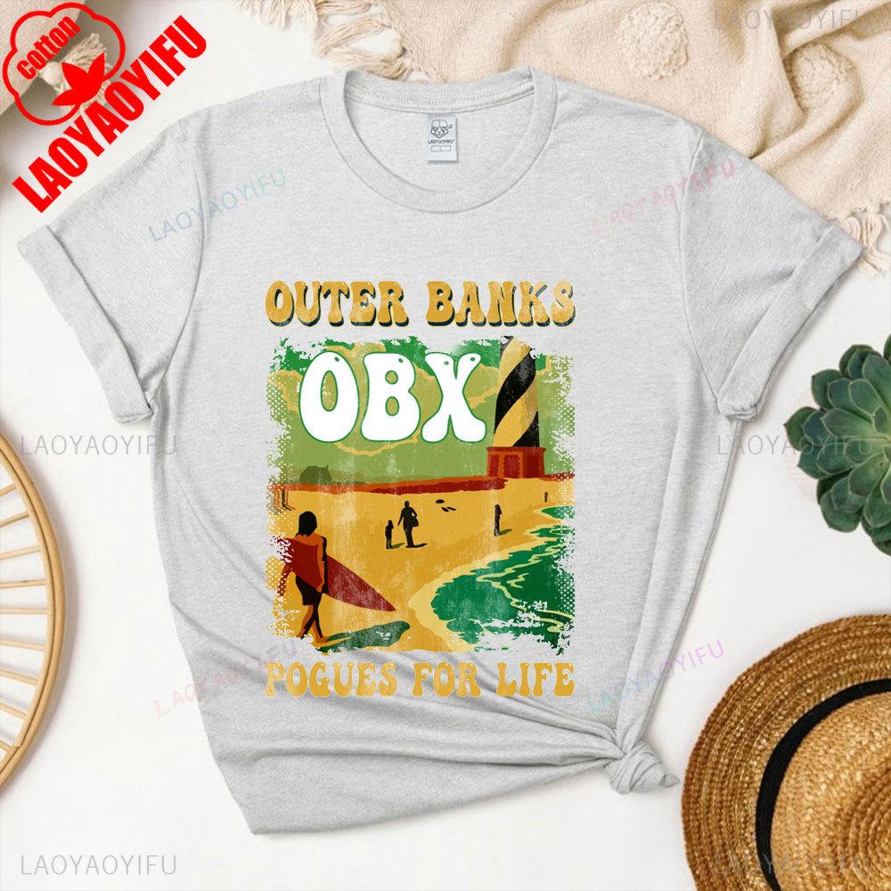 Ráj na Zemi Outer Banks Unisex Tričko Fanoušci seriálu Outer Banks Merchandise Letní dovolená Bavlněné tričko Plážové tričko Topy