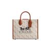Handbag Ace 26 Logo Carriage Pattern Print Artificial Leather and Cow Leather Tote Bag Tote Bag Shopping Bag Shoulder Crossbody Medium Women's