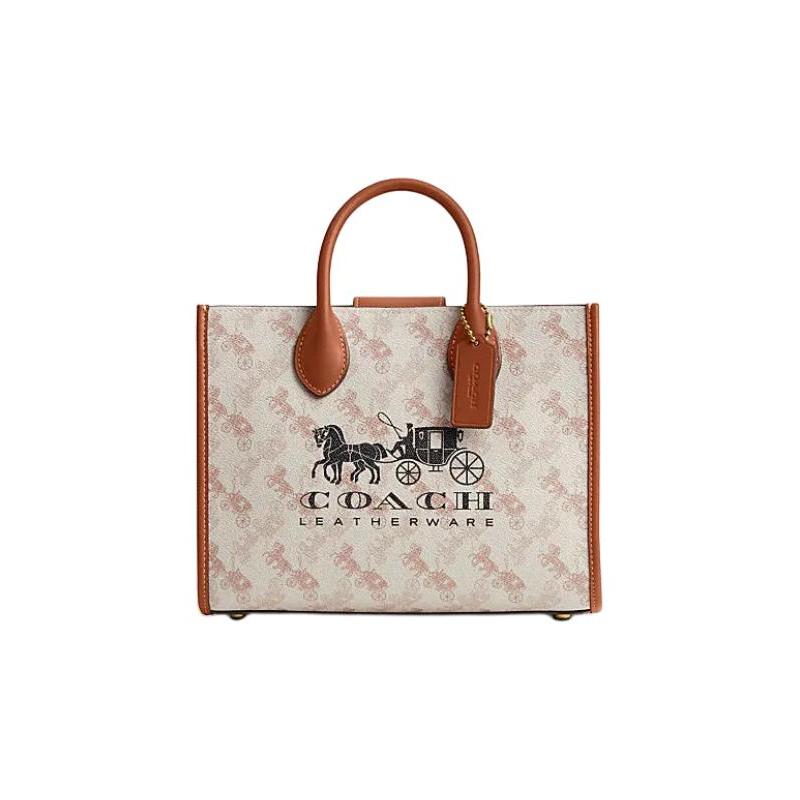 

COACH handbag Ace 26 Logo Carriage Pattern Print Artificial Leather and Cow Leather Tote Bag Tote Bag Shopping Bag Shoulder Crossbody Medium Women s білий