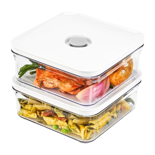 VAKUEN Premium Vacuum Storage Containers, Mini Set, Easy Valve Closure, BPA-Free, 100% Leakproof, Keeps Food Fresh Up To 5x Longer Than Non-Vacuum Sto