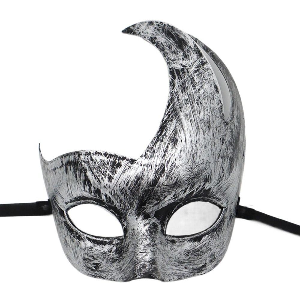 Retro Halloween Masks Plastic Half Face Mask Stage Performance Props Jazz Flat Head Mask Women