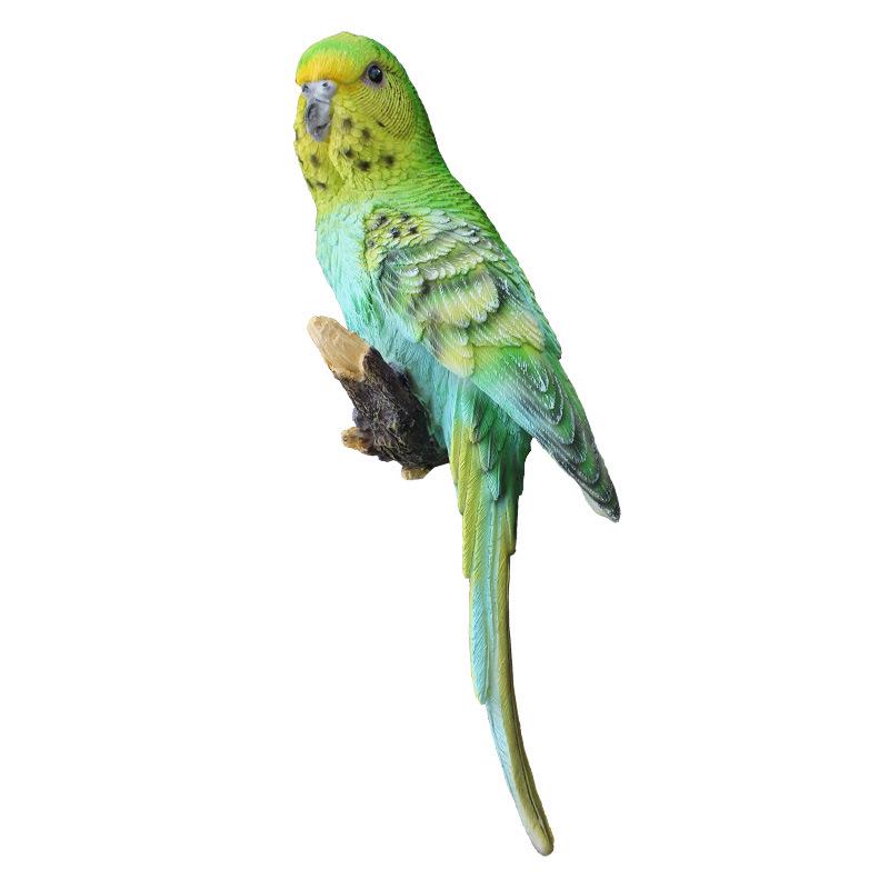 Parrot Tree Decoration: Cross-border Bird Model Resin Ornament for Courtyard