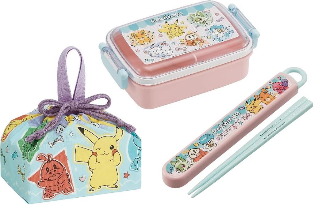 Skater Character 25 Popping Up Lunch Dishwasher Fluffy Lid 450ml Lunch Chopsticks and Chopstick Case Lunch Drawstring Set Box, Antibacterial, Safe,