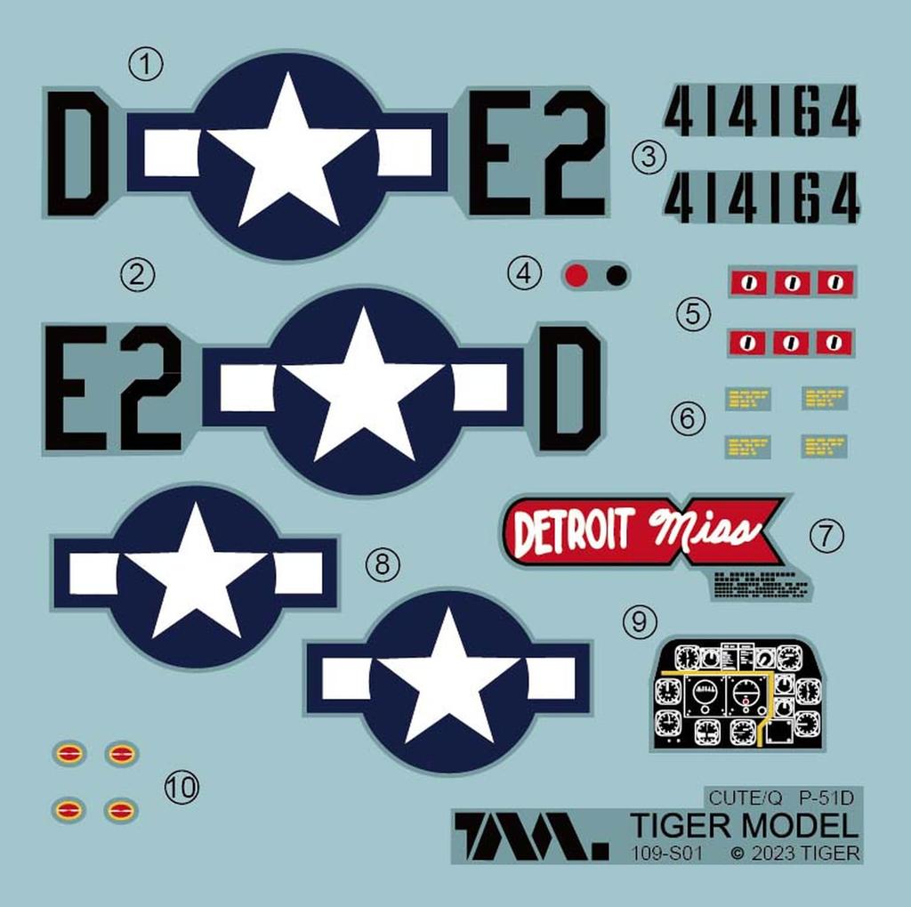 Tiger Model Cute Fighter Series Mustang Plastic Model TML109 (TIGER MODEL) Non-Scale P-51