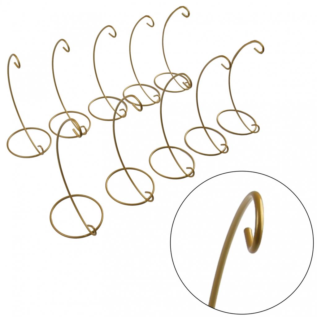 Ornament Hanging Display Stand Iron Stand L Shape Metal Decoration Golden