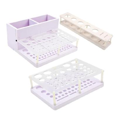 PVC Leather Tool Storage Rack with Multiple Holes Punch Craft Tool Organizer Shelf Suitable for Professional Technicians