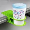 Office Desk Cup Holder Clip Non-slip Scratch Free Clamp On Table Beverage Holder Colorful Plastic Hanger